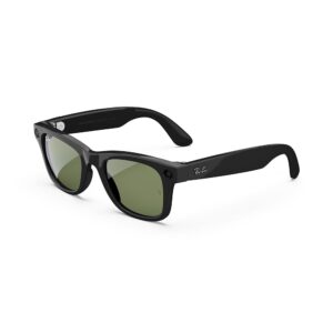 Ray-Ban Meta RW 4006 Wayfarer Sunglasses, Plain, Black/G Green, Classic, 50/22/150, Black/G - Classic Green, 50/22/150, Black/G - Classic Green
