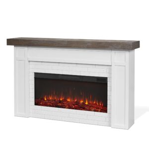 Real Flame Cravenhall Landscape Electric Fireplace with Mantel for Living Room or Bedroom, Replaceable Fireplace Insert Heater, Realistic Log and Flame Effect, Remote Control,...