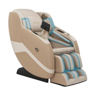 Real Relax 4D SL Track Massage Chair Full Body and Recliner with Zero Gravity, Bluetooth Speaker, Thai Stretch, Heating, Foot Massage and Shortcut Button, PS5100 Khaki