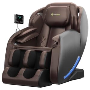 Real Relax Massage Chair Full Body Massage with Heat Function, Zero Gravity 3D Robotic Hands SL Track Shiatsu Massage Chair with Reclining Function and Back Heating, Body Scan,...