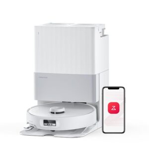 roborock Qrevo Edge Robot Vacuum and Mop, 18,500Pa Suction, Zero-Tangling, AdaptiLift Chassis, Al Obstacle Recognition, Hot Water Mop Washing & Dock Self Cleaning, Corner to...