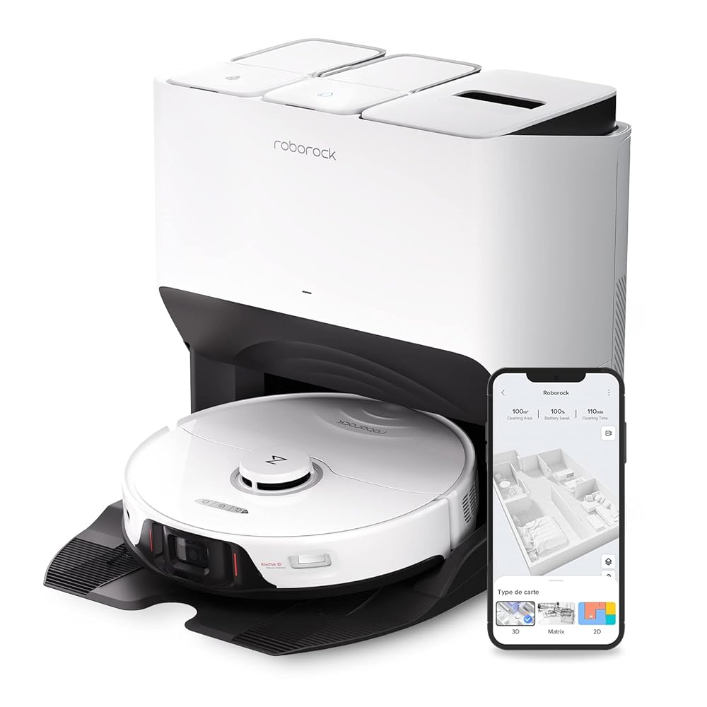 roborock S8 Pro Ultra Robot Vacuum Cleaner with Wiping Function Suction Station, Self-Washing/Self-Drying/Self-Draining / Self-Cleaning Robot Vacuum Cleaner, 3D Obstacle...