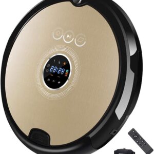 Robot Vacuum Cleaner with Anti Drop and Collision Sensor, 50dB Low Noise, Remote Control, Auto Charge Robotic Vacuum for Hardwood Floor Carpet Tile