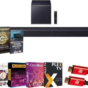 Samsung Q Series Soundbar HW-Q900F 7.1.2 ch Subwoofer (2025) Bundle with Premiere Movies Streaming, 2X HDMI Cable, CPS 26 Month Protection & Deco Gear Complete Home Theater...