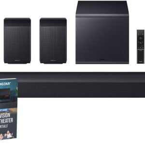 Samsung Q Series Soundbar HW-Q990F 11.1.4 ch Subwoofer + Rear Speaker (2025) Q-Symphony Bundle with CPS Exclusive 26 Month Protection Pack & Deco Gear Complete Home Theater...