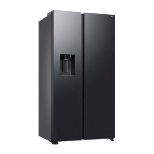 Samsung RS70F65KDFEF Side-by-Side Fridge-Freezer, AI Fridge with Freezer, 178 cm, 640 L, Ice/Water Dispenser with Water Tank, AI Energy Mode, Metal Cooling, Black Steel