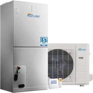 Senville 3 Ton Central Air Conditioner Heat Pump Split System, 36,000 BTU, Inverter, Variable Speed, 208/230V
