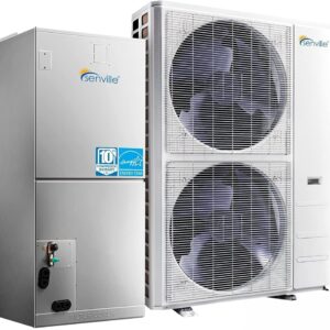 Senville 5 Ton Central Air Conditioner Heat Pump Split System, 55,000 BTU, Inverter, Variable Speed, 10KW AUX, 208/230V