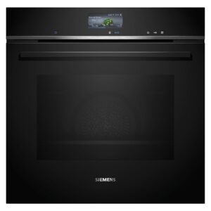 Siemens HS736G3B1, Smarter iQ700 Built-in Steam Oven, 60 x 60 cm, Black, Made in Germany, Hydrolysis Self-Cleaning, Roasting Thermometer, Air Fry, Colour Display, 4D Hot Air,...