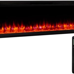 SimpliFire 50-Inch Allusion Platinum Linear Electric Fireplace (SF-ALLP50-BK)