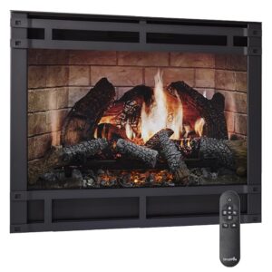 SimpliFire Inception 36-Inch Built-in Electric Fireplace with Halston Front (SF-INC36-SF-HAL-36)