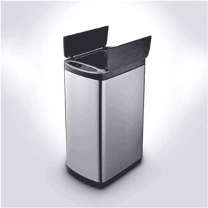 Smart Induction Trash Can, USB Rechargeable, Automatic Touchless Lid, 20L/30L, Stainless Steel, Kitchen & Office Waste Bin(20L)