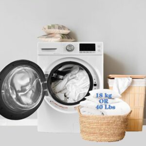 SMETA Front Load Washing Machine with Steam Large Front Foading Washer Machine Smart 12+ Wash Cycles, Space Saving 120v Washer 27" with 40-Minute Quick Wash RV Dorm Camper (4.6...