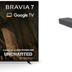 Sony BRAVIA 7 QLED (XR l Mini LED) 75 Inch 4K HDR Google Smart TV (2024) HT-A3000 3.1 ch Dolby Atmos Soundbar for TV