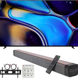 Sony BRAVIA 8 K65XR80 65 inch 4K HDR Smart OLED TV (2024) Bundle with Premium Deco Gear 60W 2.0 CH Soundbar + Deco Mount 37"-100" TV Wall Mount Bracket with Cleaning Kit +...