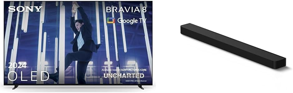 Sony Bundle BRAVIA 8 OLED 55 Inch 4K HDR Google Smart TV (2024) 55XR80 BRAVIA Theatre Bar 8 Dolby Atmos Soundbar (2024)