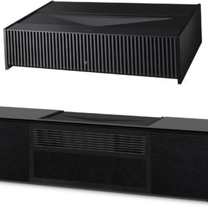 Sony VPL-VZ1000ES Ultra-Short Throw 4K HDR Projector with Salamander Credenza Chicago (Black Oak)