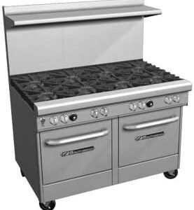 Southbend 4483EE-7L 48" Ultimate Restaurant Gas Range w/ 2 Star-Saute Burners, 4 Pyromax Burners Left & (2) Space Saver Ovens