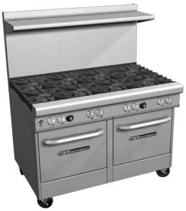 Southbend 4484EE-6L 48" Ultimate Restaurant Gas Range w/ 4 Star-Saute Burners, 1 Standard Burner, 2 Pyromax Burners Rear Left & (2) Space Saver Ovens