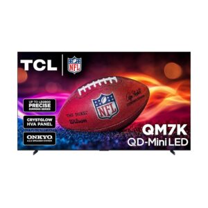 TCL 115-Inch QM7K QLED 4K Smart QD-Mini LED TV with Google TV (115QM7K, 2025 Model) Dolby Vision IQ, Dolby Atmos, HDR, Game Accelerator up to 288Hz, Voice Remote, Compatible...