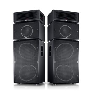 Teufel Power HiFi Stereo Set Modular Speaker System Speaker Stereo System with Bluetooth Music Sound System Black