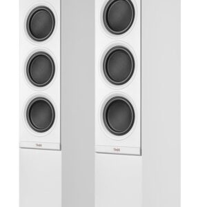 Teufel Stereo L 2 Active Floor Speakers Pair Wireless Bluetooth WLAN Multiroom Wireless Streaming Internet Radio, Wooden Housing, HiFi Speakers, 190 Watt, 3-Way System - White