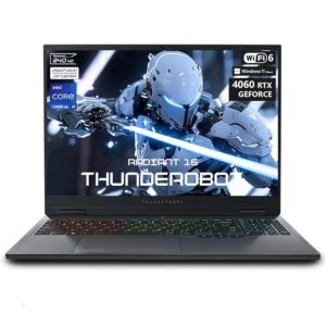 Thunderobot Radiant 16 i9 4060 2.5K Gaming Laptop, 16" WQXGA 240Hz Display, Intel Core i9-13900HX, GeForce RTX 4060, 64GB DDR5 RAM, 4TB PCIe SSD, RGB Backlit Keyboard, Wi-Fi 6,...