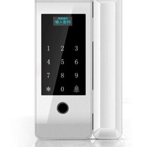 Tiiiopkvvv Türschloss ohne Bohren Fingerabdruckschloss Passwort Smart Lock Swipe Türschloss Elektronische Schlösser Kein Öffnen Family Office Fingerabdruck Entsperren Passwort...