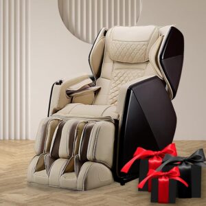 Titan Osaki OS-Soho II | Beige | Massage Chair | J-Track 4D Massage | Smart Computer Body Scanning | Zero Gravity Reclining | Space Saving | Foot Roller | Calf Heating