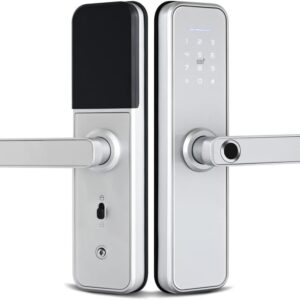 Tuya Smart Fingerabdruck-Türschloss, digitales elektronisches Schloss mit App-Passwort-Entriegelung für die Sicherheit zu Hause (Größe: 45) ()