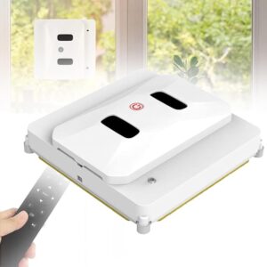 Window Cleaner Robot, Electric Window Robotic Cleaner, Automatic Glass Vacuum Cleaner, Remote Control Window Glass Cleaning Robot Strong Vacuum Adsorption,with Safety Rope,