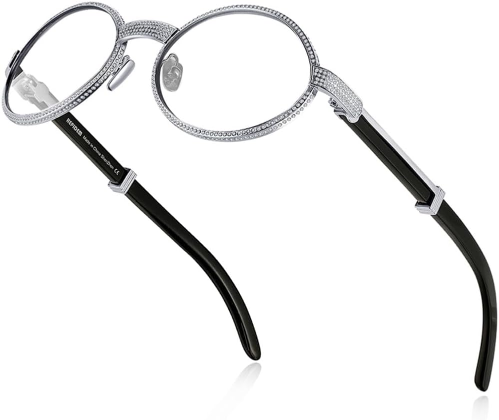 XXGJOALD 2025 Sunglasses Silver Diamonds Glasses Men Sunglasses Women Buffs Eyewear