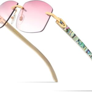 XXGJOALD New 2025 Sunglasses Glasses Women D Rimless Men's Sunglasses Eyewear Eyeglasses