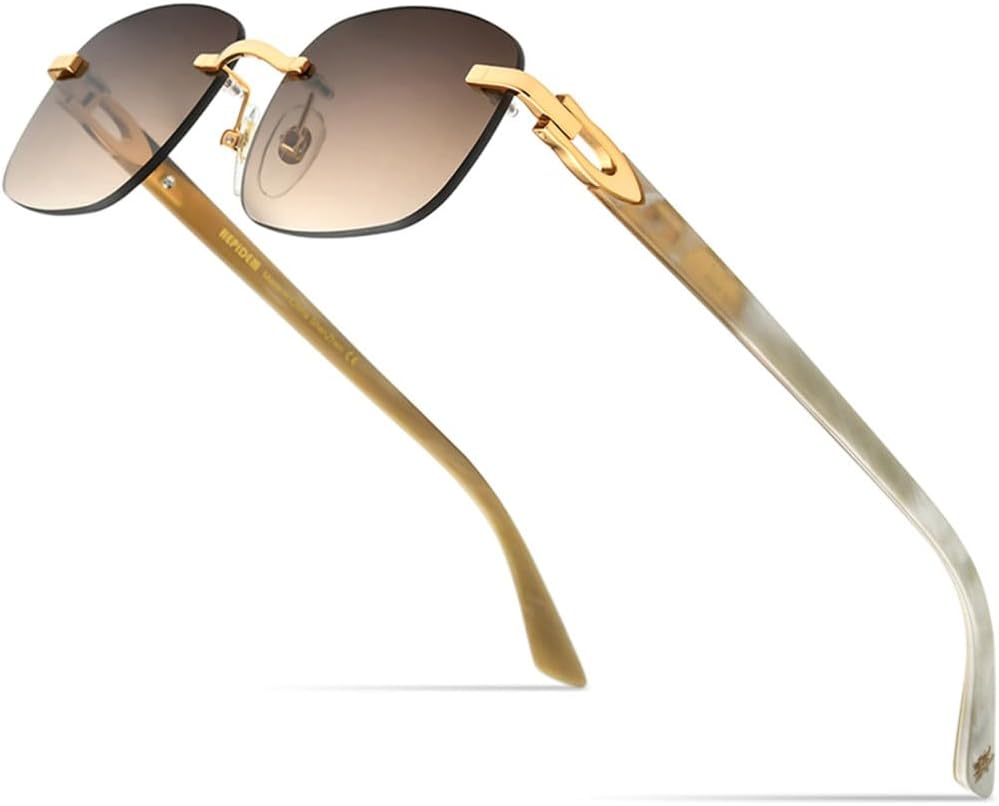 XXGJOALD New 2025 Sunglasses Glasses Women D Rimless Men's Sunglasses Eyewear Eyeglasses