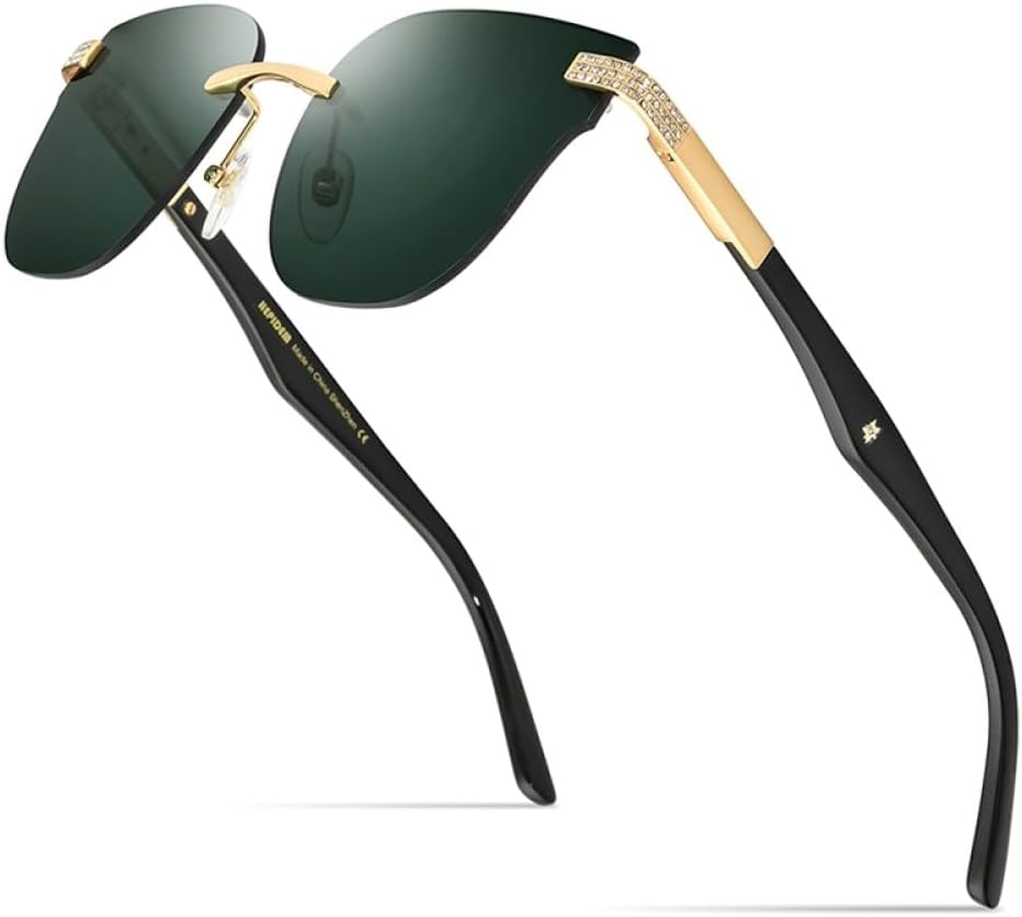 XXGJOALD New 2025 Sunglasses Women Rimless Square Men's Sunglasses Luxury Eyewear Eyeglasses